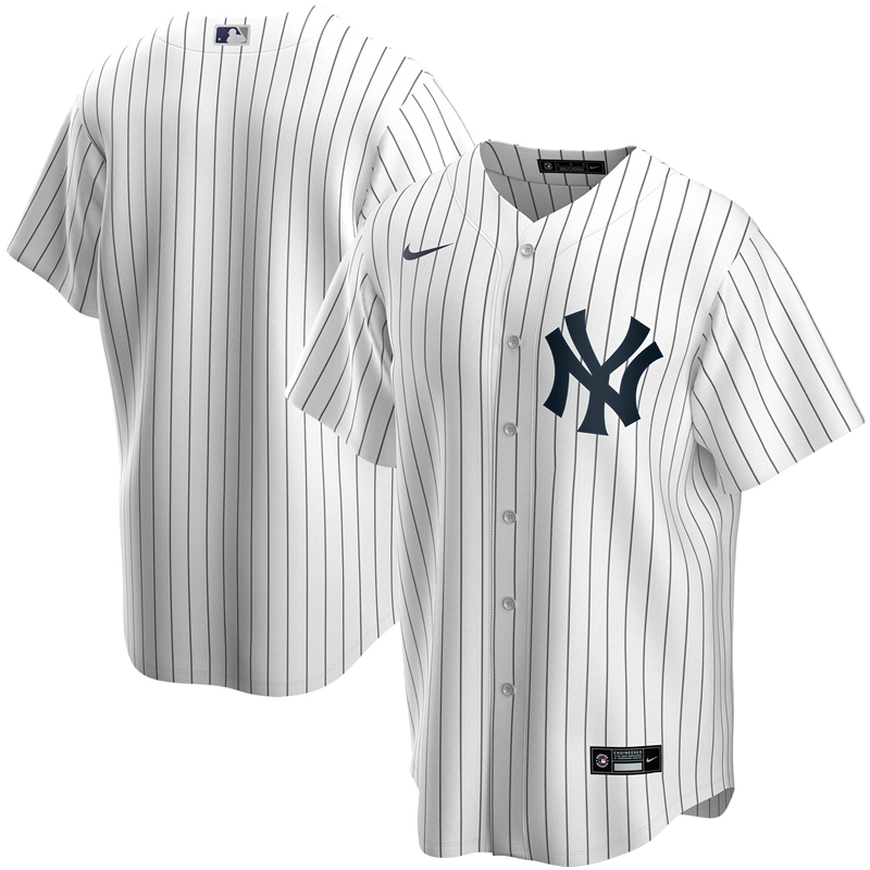 2020 MLB Men New York Yankees Nike White Home 2020 Replica Team Jersey 1->new york yankees->MLB Jersey
